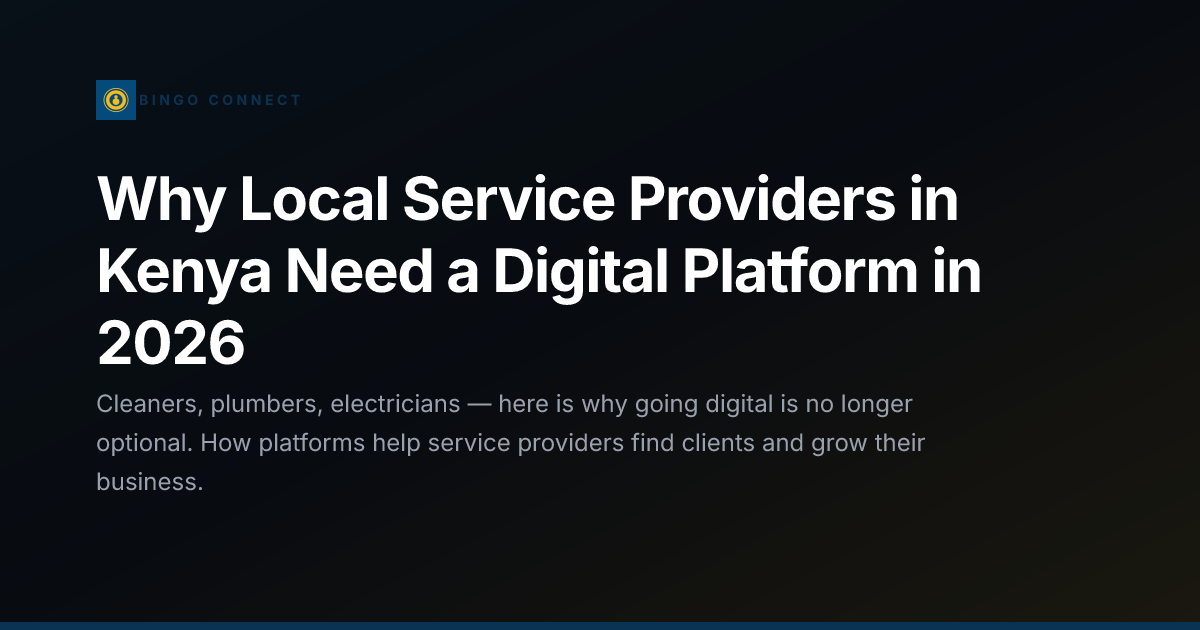 Why Local Service Providers in Kenya Need a Digital Platform in 2026